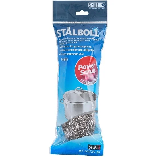 Smart Microfiber Stålboll, 3 st