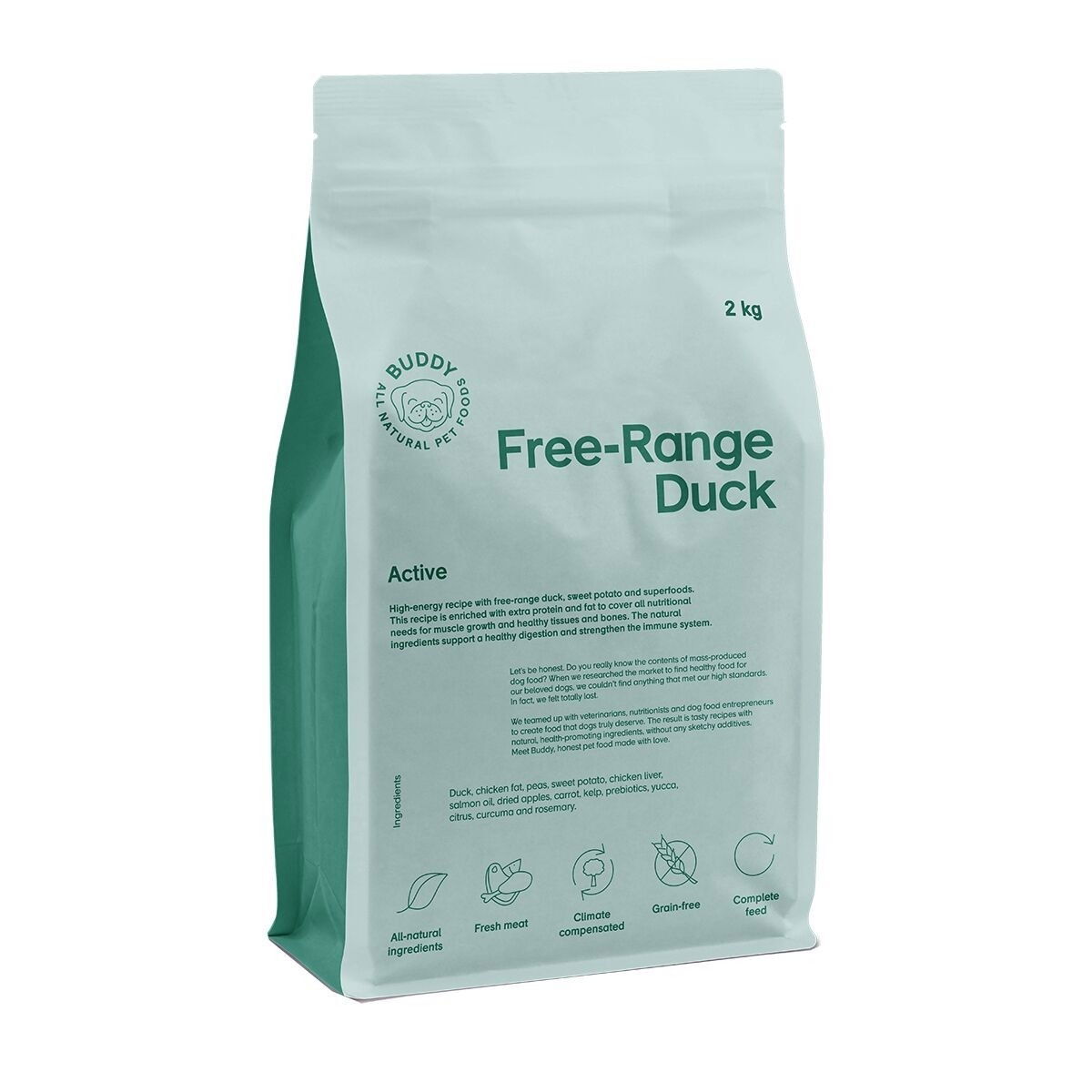 Buddy Free-Range Duck Torrfoder till Hund 2 kg