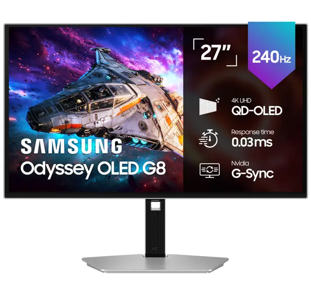 Samsung Odyssey G8 G80SH 27" 4K-gamingskärm, bild 2