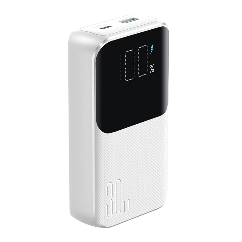 Joyroom 30W 10000mAh mini Power Bank med inbyggda kablar, USB-A & USB-C - Vit, bild 3
