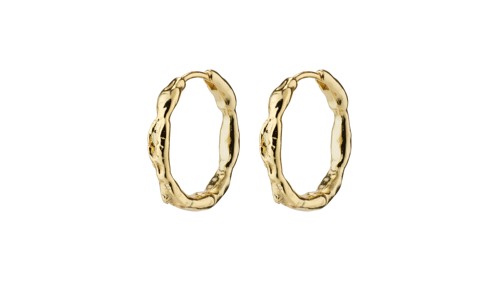 PILGRIM - EDDY Organic Shaped Medium Hoops - Gold Plated - 18 mm, bild 3