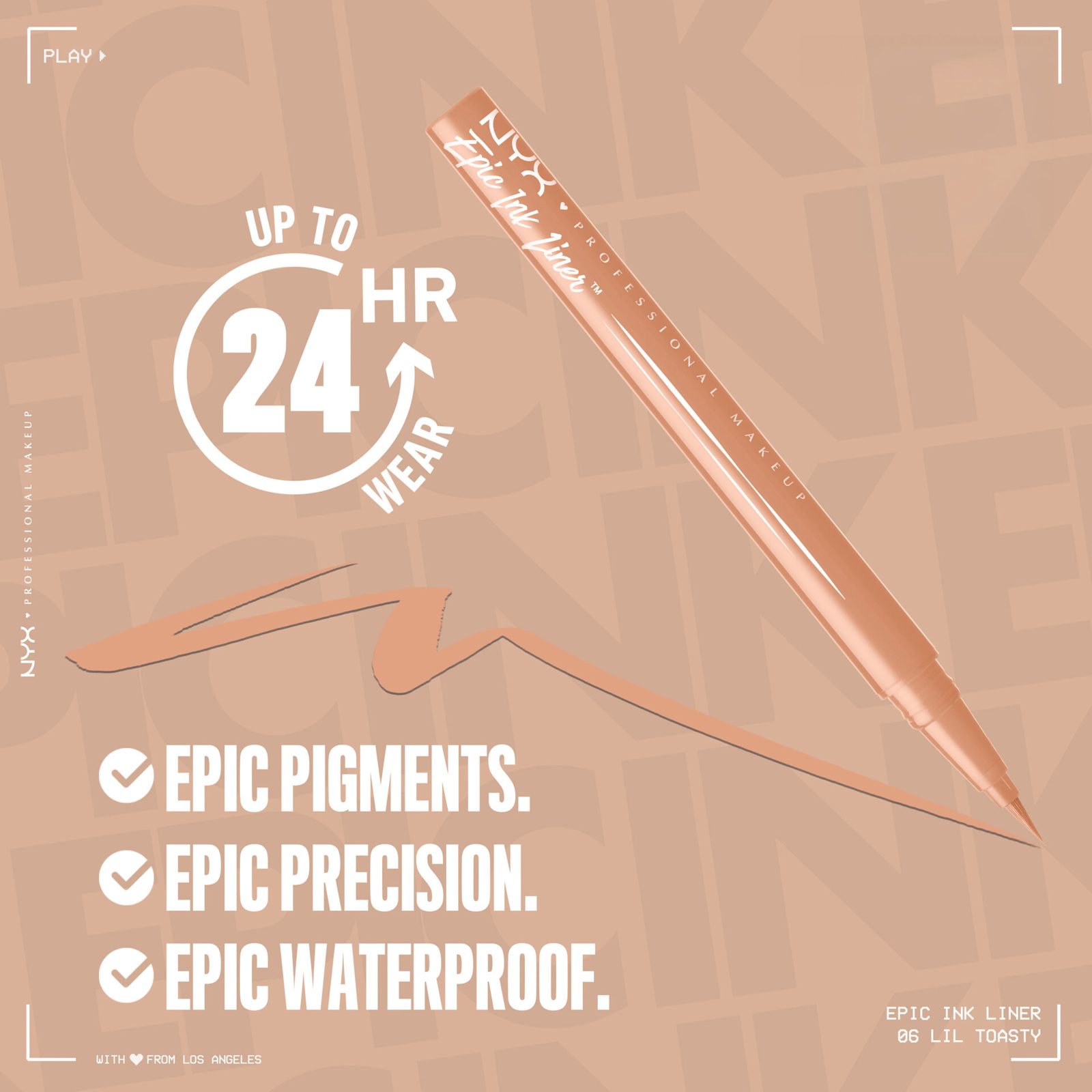 NYX PROFESSIONAL MAKEUP Epic Ink Liner Waterproof 06 Lil Toasty, bild 3