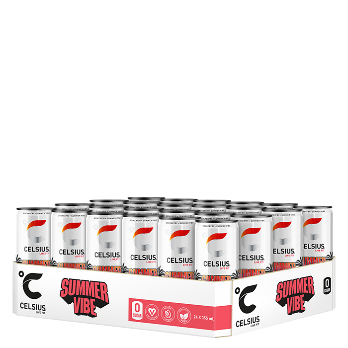 24 x Celsius, 355 ml, Summer Vibe 2025 Raspberry Peach