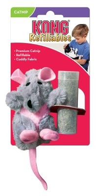 Kong Refillable Rat kattleksak med kattmynta