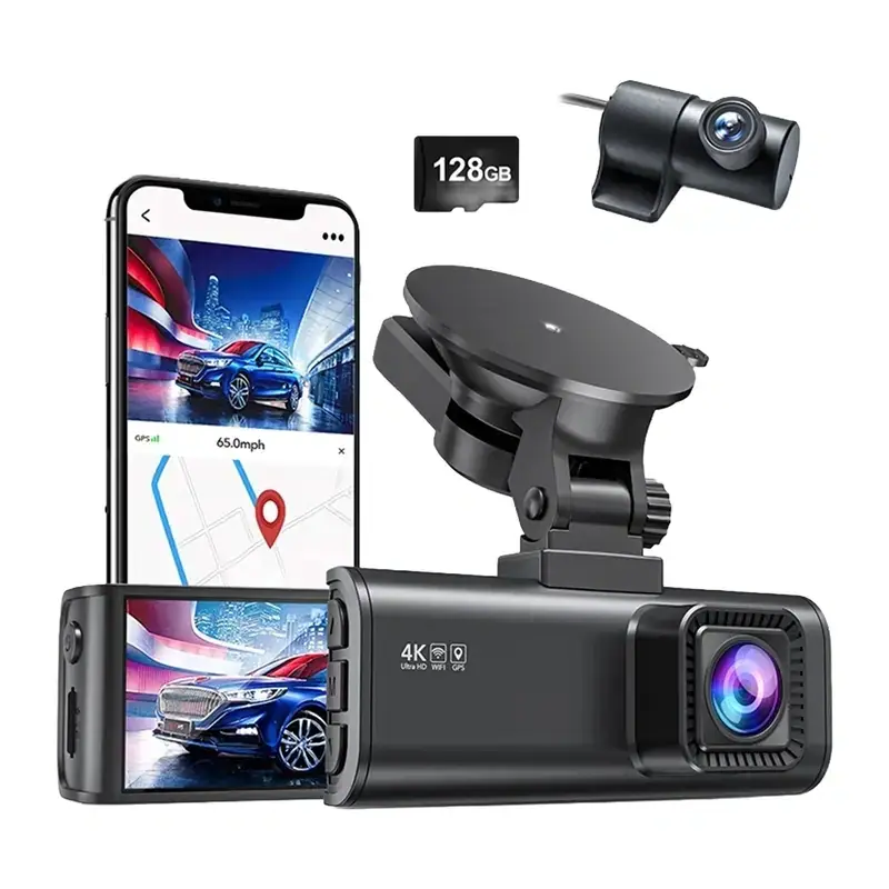REDTIGER F7NP WiFi 4K + 1080p 128 GB bilkamera, bild 3