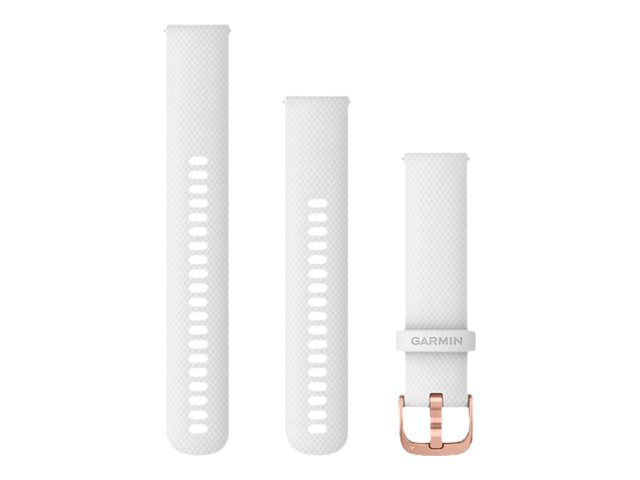 Garmin Snabblåsningsband 20 mm vit/rosa guld