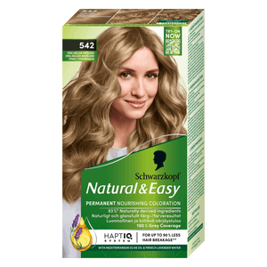 Schwarzkopf Natural & Easy Hair Color 542 Opal Mellan Askblond, bild 4