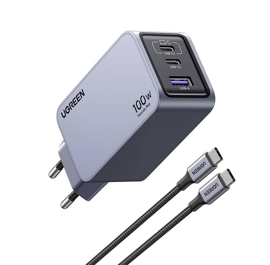 UGREEN Nexode Pro 100W 3-Ports GaN-laddare inklusive 100W USB-C kabel 1.5m, bild 4