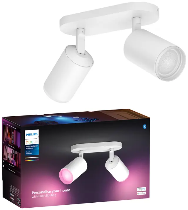 Philips Hue Fugato dubbel spotlight 2x4.2W GU10 (vit)