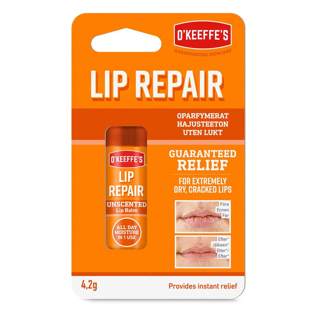 O´Keeffe´s Lip Repair Unscented Lip Balm 4,2 g, bild 3