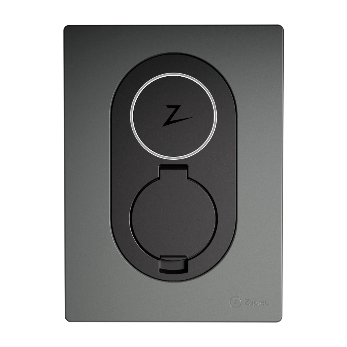 Zaptec Go Laddstationens Frontlucka, Rock grey