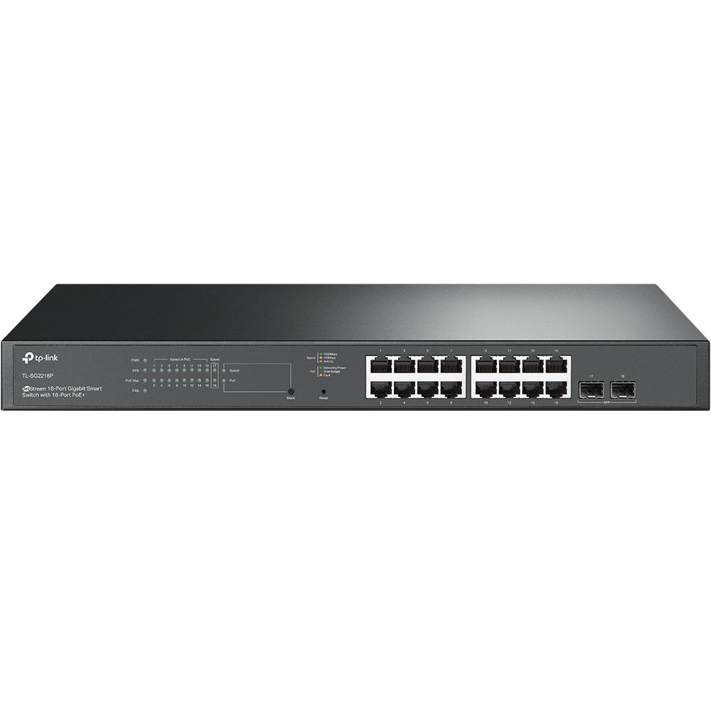 TP-Link TL-SG2218P JetStream 18-Port gigabit Smart Switch med 16-Port PoE+, bild 2