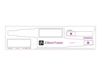 Zebra Z-Band Fusion - Polypropylen (PP) - lim - vit - 70 x 22 mm 1000 stk (5 rulle/rullar x 200 handledsband - för Zebra GX420 GK Series GK420 G-Series GC420 GX Series GX420, GX430 LP 28XX TLP 28XX