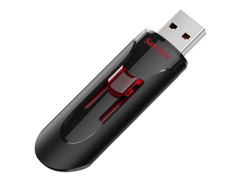 Sandisk UFM 256GB USB CRUZER GLIDE 3.0, USB 3.0 (3.1 Gen 1), Typ-A, 0 - 45 °C, -10 - 70 °C, Slide, Svart, Röd
