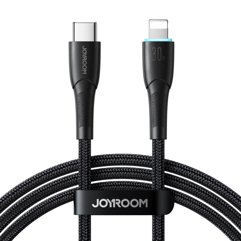 Joyroom USB-C till Lightning-kabel Snabbladdning 30W, 1m - Svart