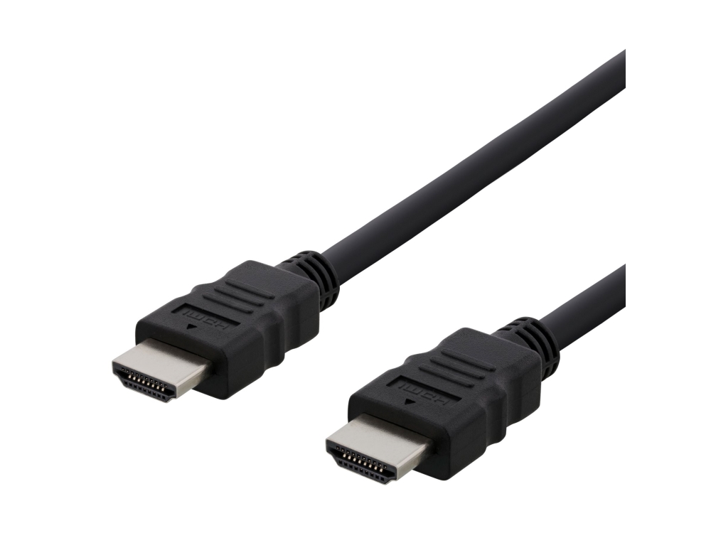 DELTACO HDMI-920 HDMI High Speed with Ethernet-kabel 2 m svart, bild 2