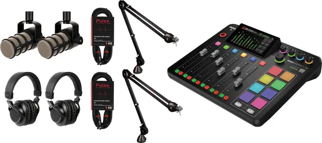 RØDE RØDECaster Pro II podcast-kit (2 personer)