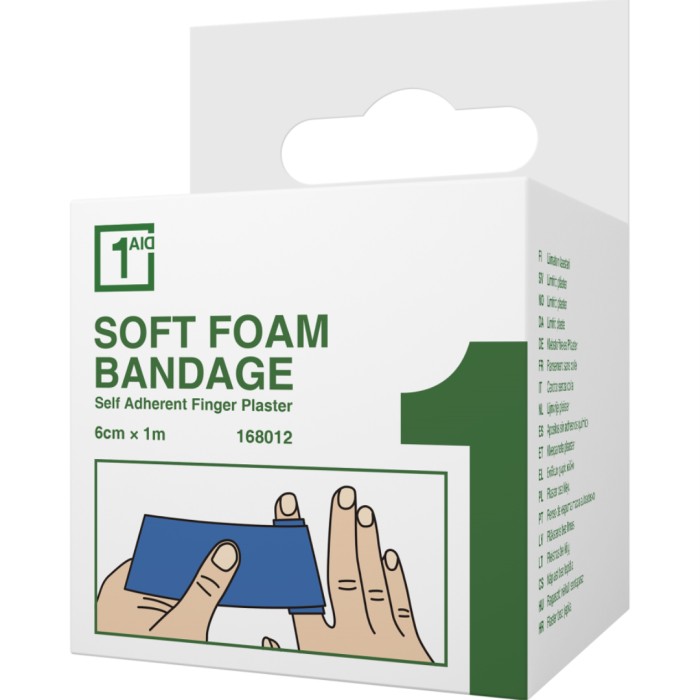 One-Aid Soft Foam Bandage 6 cm x 1 m, 1 st