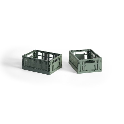 HAY - Colour Crate Mini Förvaringslåda (Salviagrön) - 2-pack
