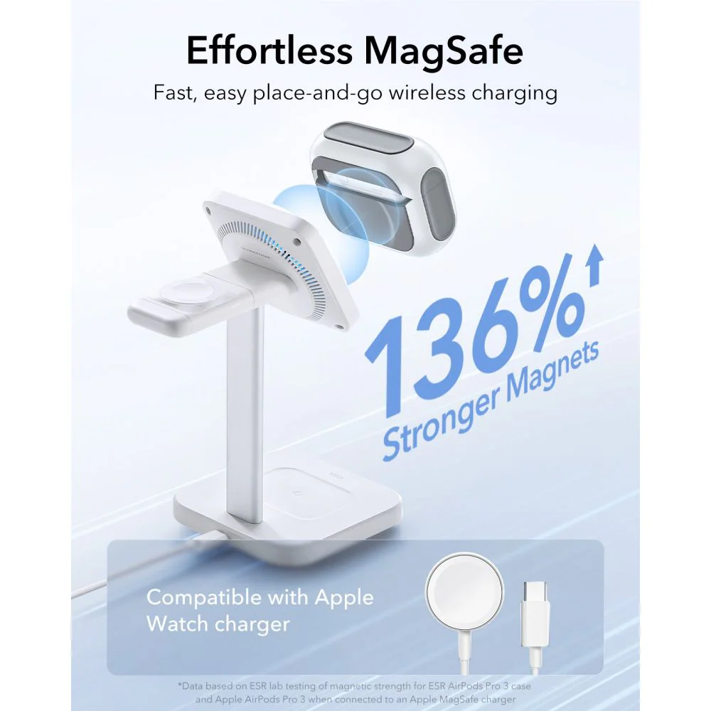 ESR Orbit HaloLock MagSafe-fodral för AirPods Pro 3 – vitt, bild 4