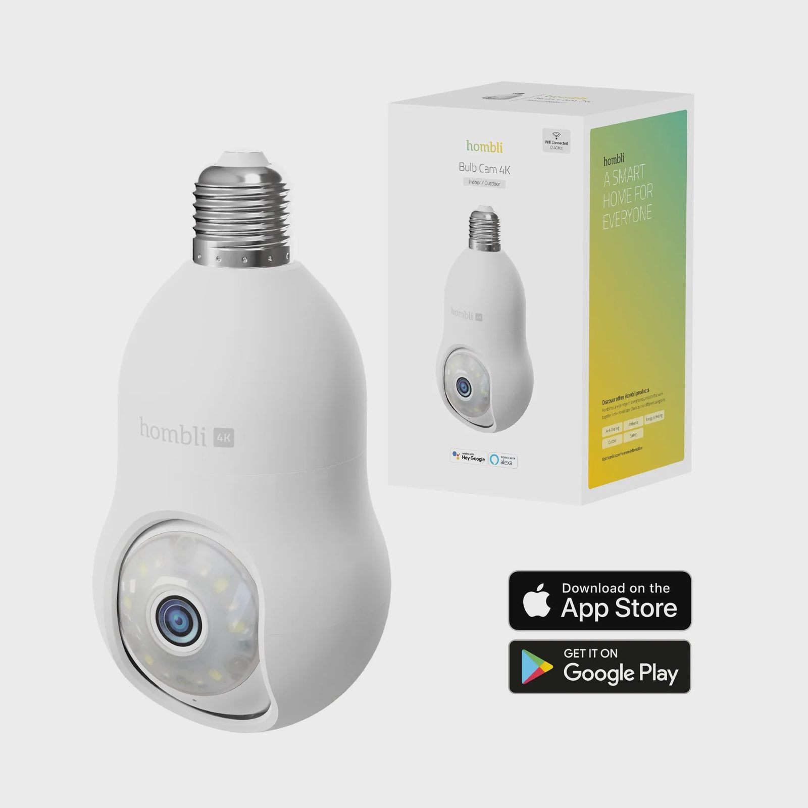 Hombli Bulb Cam 4K övervakningskamera - 3840x2160 - E27