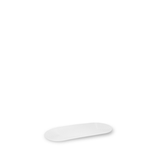 Lyngby Porcelæn - Lyngby Tura Oval serveringsfat - Vit - 34x14.5 cm