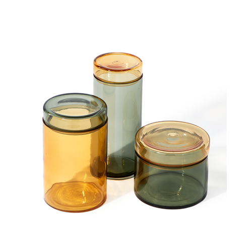 POLSPOTTEN - Caps and Jars - Cognac - Set of 3