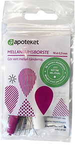 Apoteket Mellanrumsborste 0,5, 18 st