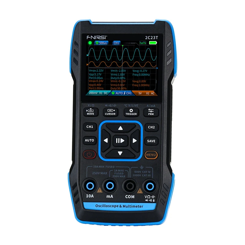 Bärbart 3-i-1-oscilloskop med multimeter och signalgenerator, 10 MHz, bild 2