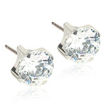 Blomdahl Silver Titanium Tiffany CZ White 7 mm