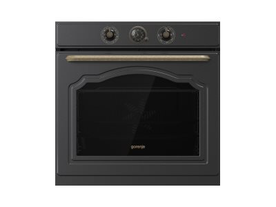 Gorenje BOS67371CLB inbyggnadsugn 71 l klass A 56 cm, rostfritt stål/svart