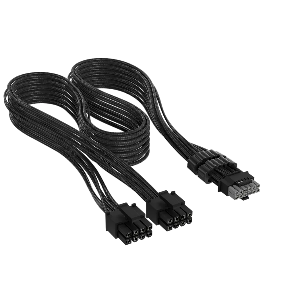 Corsair Elite Premium Individually Sleeved 2x 8-Pin to PCIe 12V-2x6 600W (Type 4) - Svart