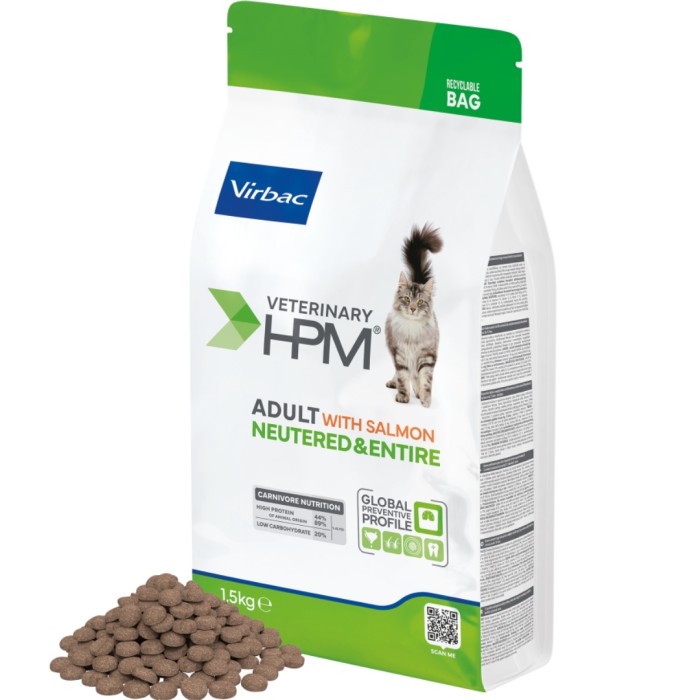 Virbac HPM Adult Neutered & Entire Cat Salmon 1,5 kg