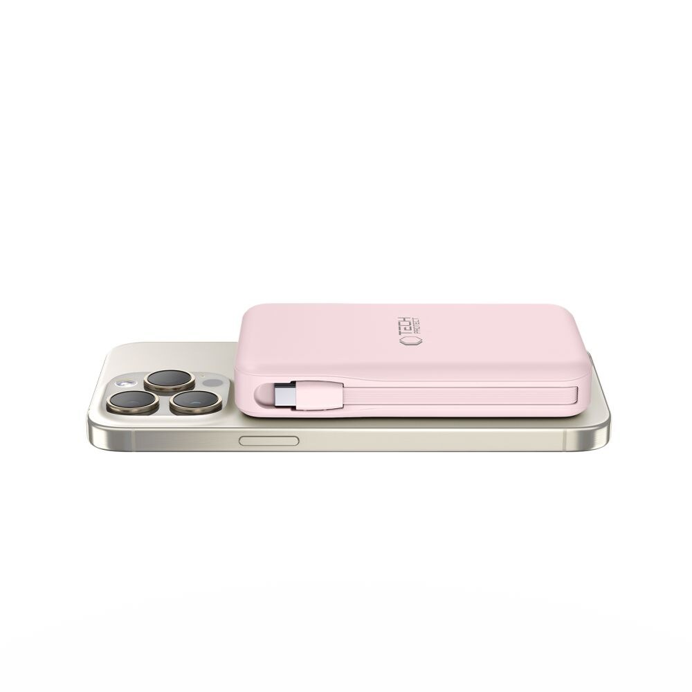 Tech-Protect PB31 LifeMag MagSafe Tråslös Powerbank 10000 mAh – rosa, bild 5