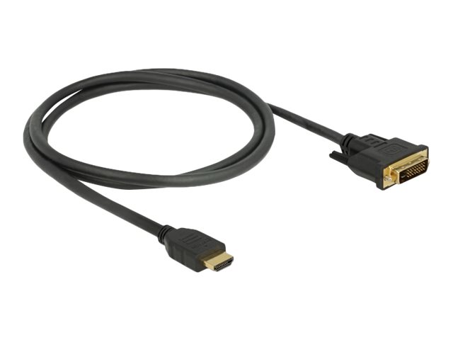 Delock HDMI till DVI 24+1-kabel dubbelriktad, 1 m
