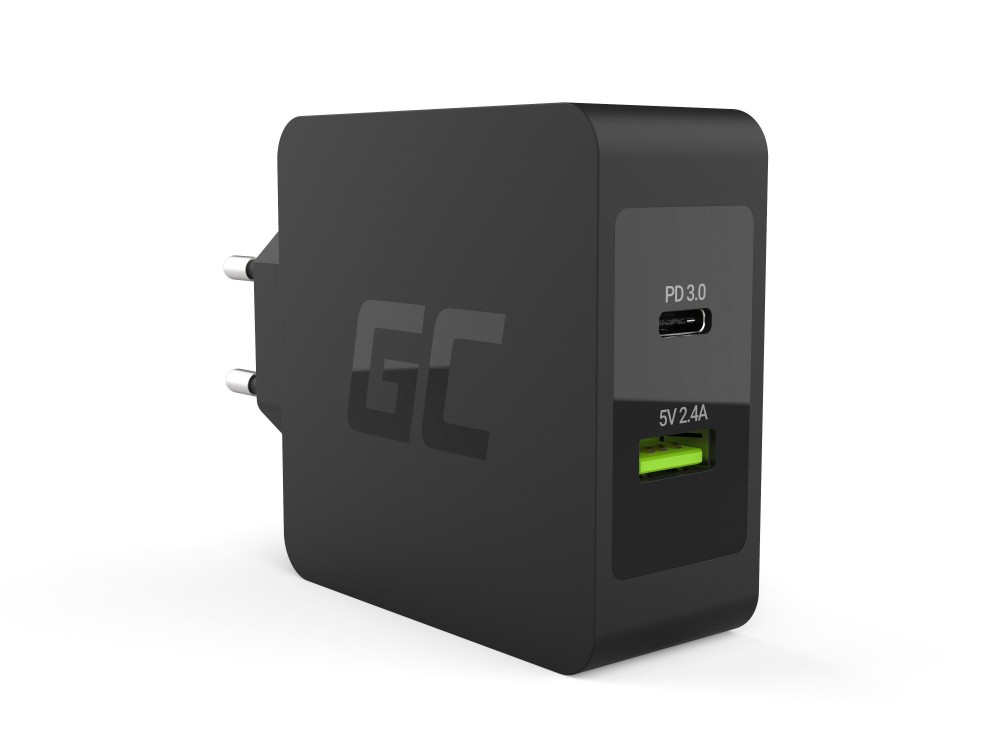 AC-adapter Green Cell 45W USB-C Power Adapter, inkl. 2m kabel - Svart, bild 4