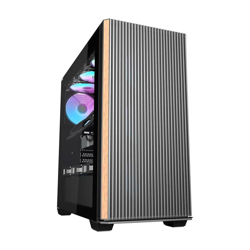Darkflash DS900WS Computer Case + 4 Fans - Chassi - Svart, bild 4