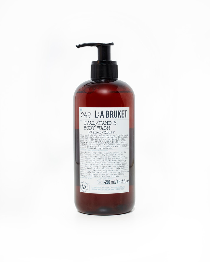 L:A BRUKET 242 Hand & Body Wash Elderflower 450 ml, bild 2