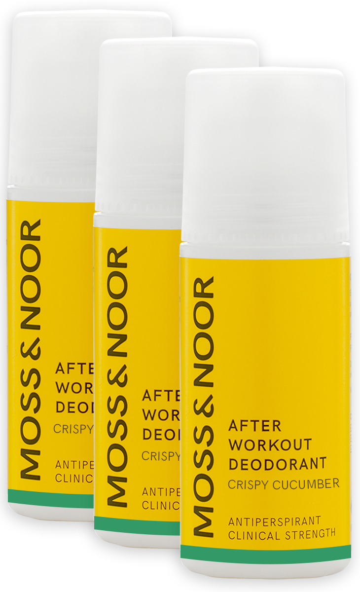 Moss & Noor After Workout Deodorant 3 pack Crispy Cucumber 3 pcs