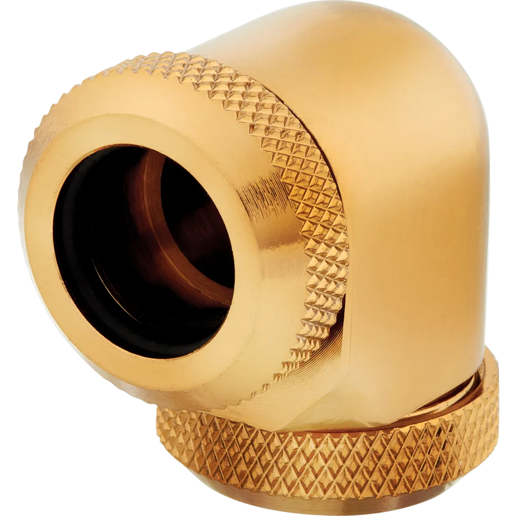 Corsair Hydro X Series XF Hardline 90° 12mm 2-pack - Guld