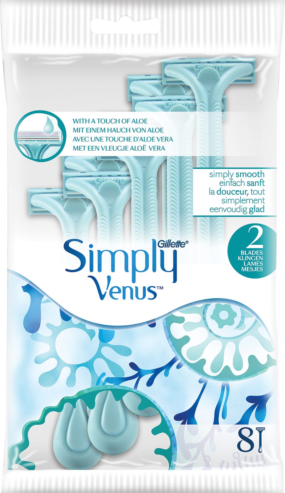 Gillette Simply Venus 2 Engångsrakhyvlar 8-pack