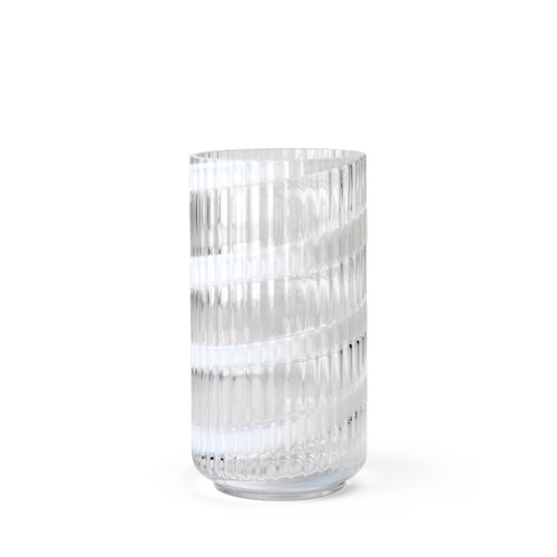 Lyngby Porcelæn - Lyngby Vas - Swirl White - 20.5 cm