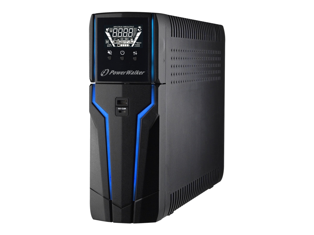 PowerWalker VI 1000 GXB FR - UPS - Växelström 162 - 290 V - 600 Watt - 1000 VA - 9 Ah - USB - utgångskontakter: 4