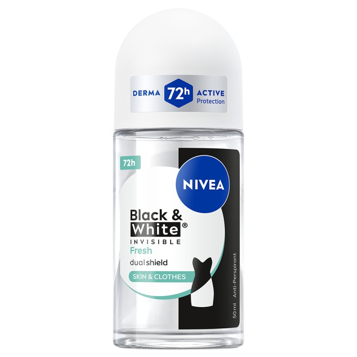 NIVEA Invisible Black & White Roll-On Deodorant 50 ml