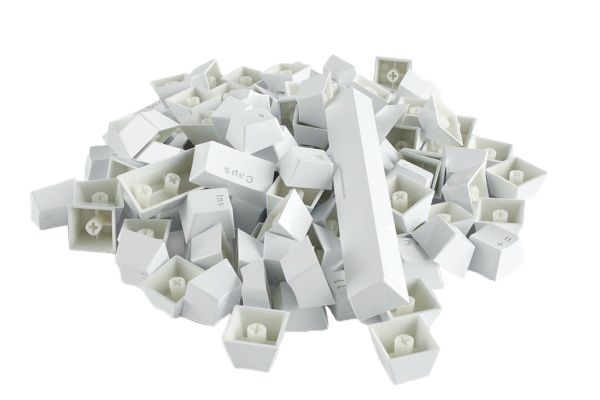Glorious G-104-White tangentknappar 104 st. ABS ANSI US-layout