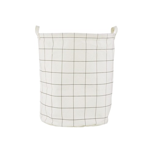 House Doctor - Squares Tvättkorg - H50 cm - Svart/Vit