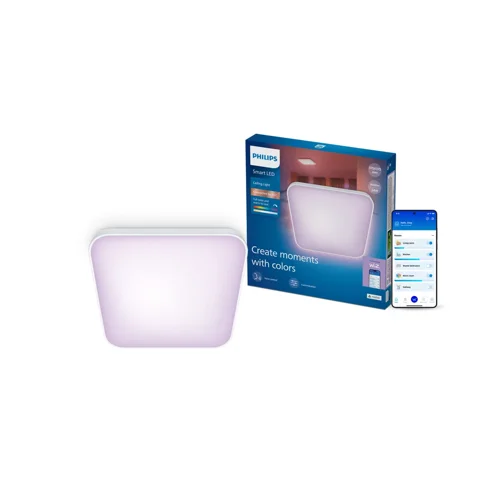 Philips Smart LED fyrkantig taklampa, vit