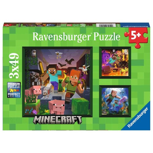 Ravensburger Minecraft Biomes Puzzle (3x49 Bitar)