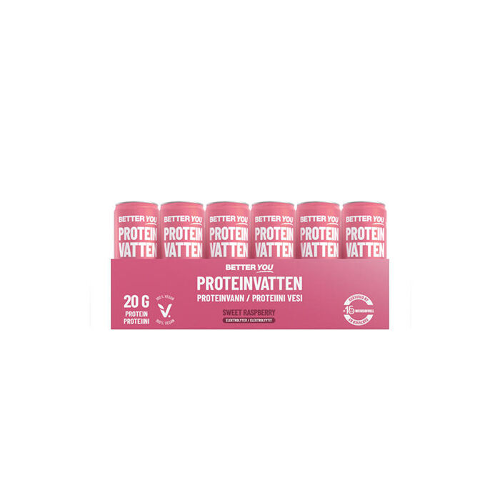 24 x Proteinvatten Elektrolyt 330 ml Hallon