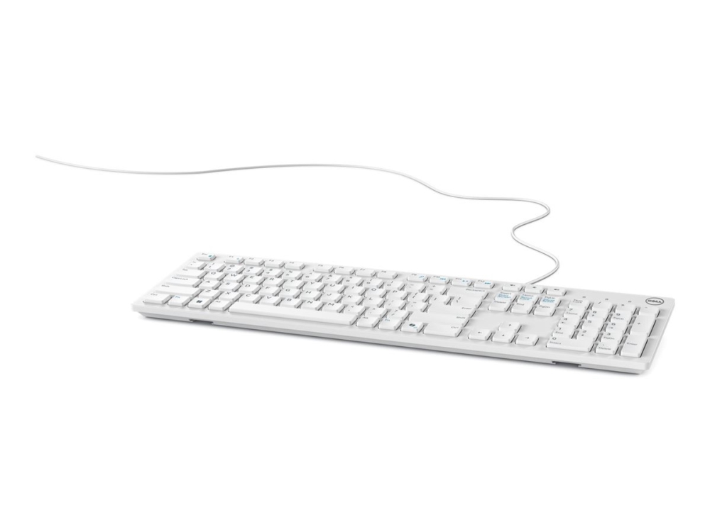 Dell KB216 - Tangentbord - multimedia - USB - QWERTY - hela norden - vit